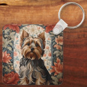 Mooie Yorkie | Yorkshire Terrier Portret Sleutelhanger (Achterkant)