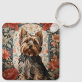 Mooie Yorkie | Yorkshire Terrier Portret Sleutelhanger (Achterkant)