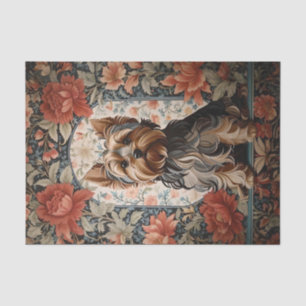 Mooie Yorkie Yorkshire Terrier Portret Tissuepapier