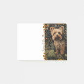 Mooie Yorkshire Terrier in een tuin Post-it® Notes (Voorkant)