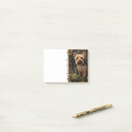 Mooie Yorkshire Terrier in een tuin Post-it® Notes (Op bureau)