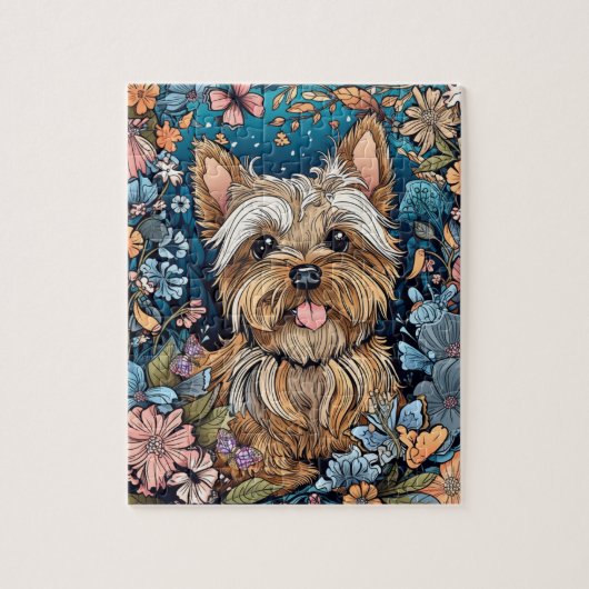 Mooie Yorkshire Terrier/Yorkie hond Legpuzzel (Verticaal)