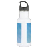 Mooie zachte blauwe hemel met droomwolken waterfles  (Achterkant)