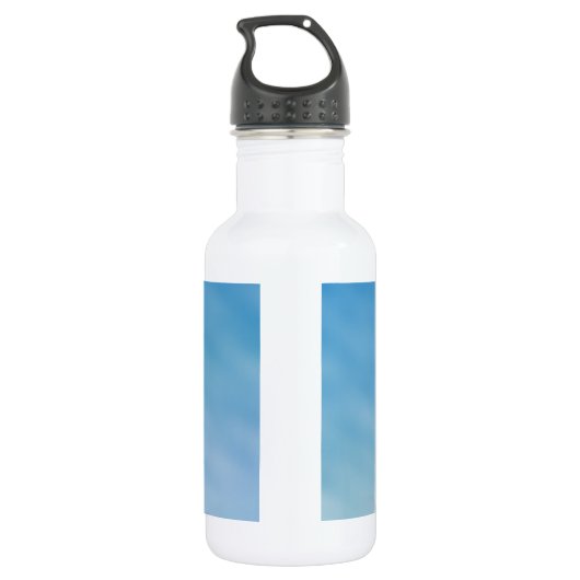 Mooie zachte blauwe hemel met droomwolken waterfles  (Achterkant)