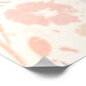 Mooie zachte bloemen Aangepaste babysnaam kunst Poster (Hoek)