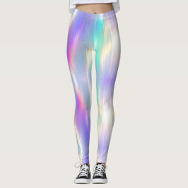 Mooie zachte holografische regenboog leggings