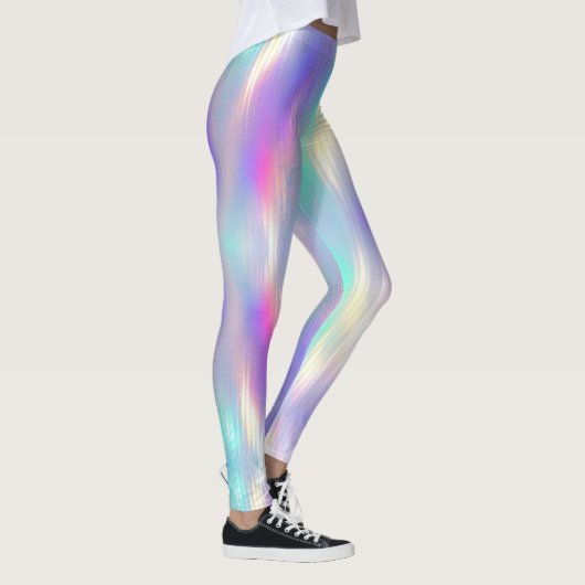 Mooie zachte holografische regenboog leggings (Rechts)