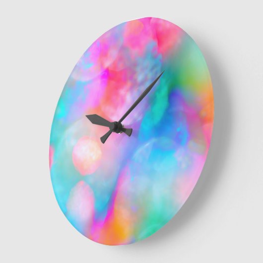 Mooie, zachte, kleurrijke regenboog grote klok (Hoek)