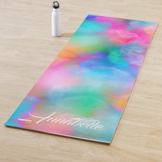 Mooie, zachte, kleurrijke regenboog Yoga Mat (In situ)