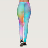 Mooie, zachte, kleurrijke regenboogleggings leggings (Achterkant)