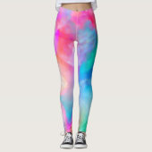 Mooie, zachte, kleurrijke regenboogleggings leggings (Voorkant)