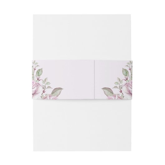 Mooie zachte paarse rozen bruiloft uitnodigingen wikkel (Achterkant Voorbeeld)