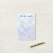 Mooie zachte pastel achtergrond scriptnaam post-it® notes (Op bureau)