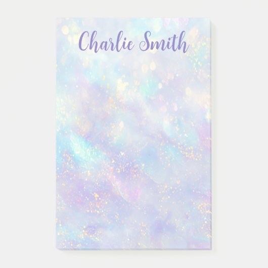 Mooie zachte pastel achtergrond scriptnaam post-it® notes (Voorkant)