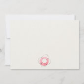 Mooie zachte rode blauwe zeilboot kinderen foto ve bedankkaart (Achterkant)