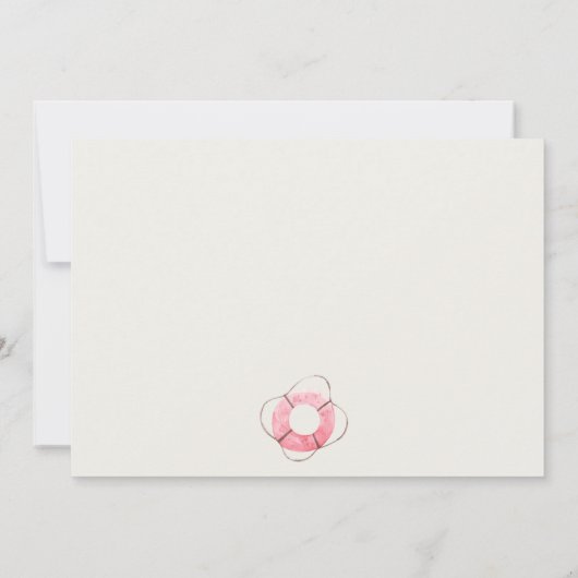 Mooie zachte rode blauwe zeilboot kinderen foto ve bedankkaart (Achterkant)