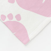 Mooie zachte roze Baby voetafdrukken Fleece Deken (Hoek)