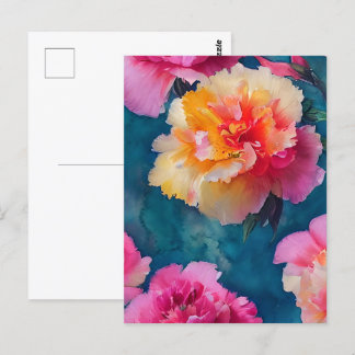 Mooie zachte roze bloemen briefkaart