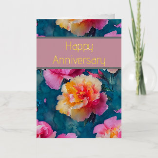 Mooie zachte roze bloemen folie wenskaart