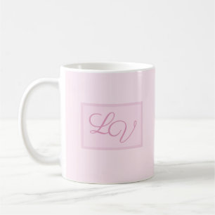Mooie zachte roze en blozende kleur koffiemok