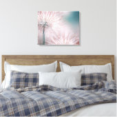 Mooie, zachte roze, fijne drijvers op canvas afdruk (Insitu (Slaapkamer))