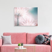 Mooie, zachte roze, fijne drijvers op canvas afdruk (Insitu (Woonkamer))