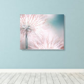 Mooie, zachte roze, fijne drijvers op canvas afdruk (Insitu (Houten vloer))