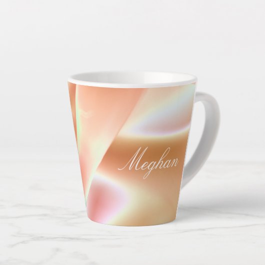 Mooie, zachte roze latte Mok (Rechterhoek)