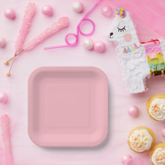 Mooie zachte roze papieren borden bordje