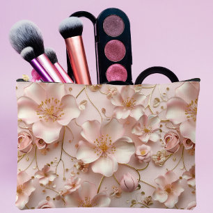 Mooie zachte roze pastelbloem bedrukt etui