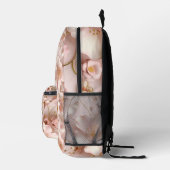 Mooie zachte roze pastelbloem bedrukte rugzak (Rechts)