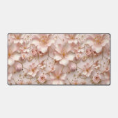Mooie zachte roze pastelbloem bureaumat (Voorkant)