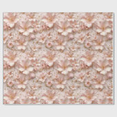 Mooie zachte roze pastelbloem cadeaupapier (Vlak)