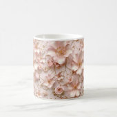 Mooie zachte roze pastelbloem koffiemok (Center)