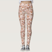 Mooie zachte roze pastelbloem leggings (Voorkant)