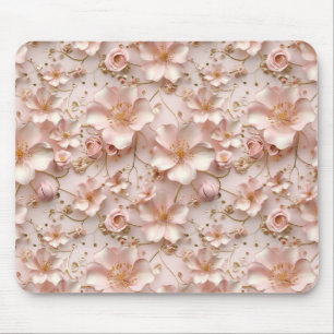 Mooie zachte roze pastelbloem muismat
