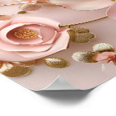 Mooie zachte roze pastelbloem poster (Hoek)