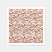 Mooie zachte roze pastelbloem servet (Voorkant)