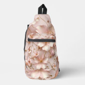Mooie zachte roze pastelbloem sling bag (Voorkant)