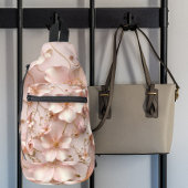 Mooie zachte roze pastelbloem sling bag