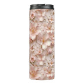 Mooie zachte roze pastelbloem thermosbeker (Achterkant)
