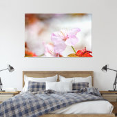 Mooie zachte roze Sakura-ventilator in Springtime Canvas Afdruk (Insitu (Slaapkamer))