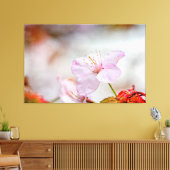 Mooie zachte roze Sakura-ventilator in Springtime Canvas Afdruk (Insitu (Woonkamer))