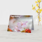 Mooie zachte roze Sakura-ventilator in Springtime Kaart (Gele Bloem)