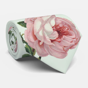 Mooie zachte  rozen en bladeren stropdas