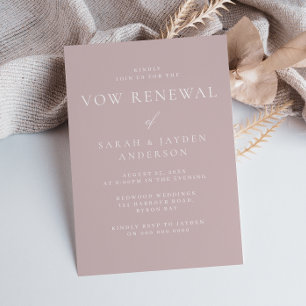 Mooie zachte stoffige roze moderne gelofte vernieu kaart