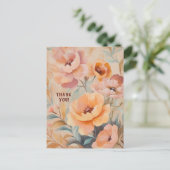 Mooie zachte wilde bloemen BEDANKT Briefkaart (Staand voorkant)