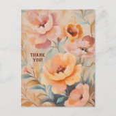 Mooie zachte wilde bloemen Bloemen DANK JE WEL Briefkaart (Voorkant)