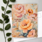 Mooie zachte wilde bloemen Bloemen IK DENK AAN JE Briefkaart