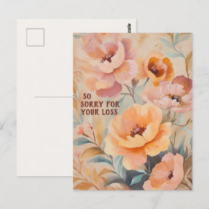 Mooie zachte wilde bloemen Bloemen SORRY VOOR HET  Briefkaart
